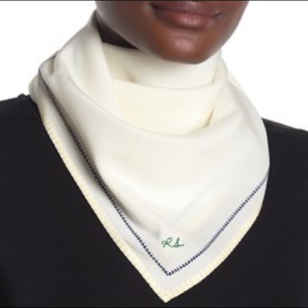 NWOT Rag & Bone Lina Embroidered Silk Scarf 🧣 - Picture 4 of 7